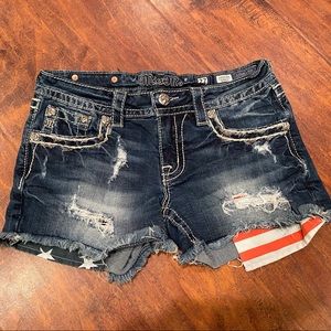 Miss Me American Flag Shorts